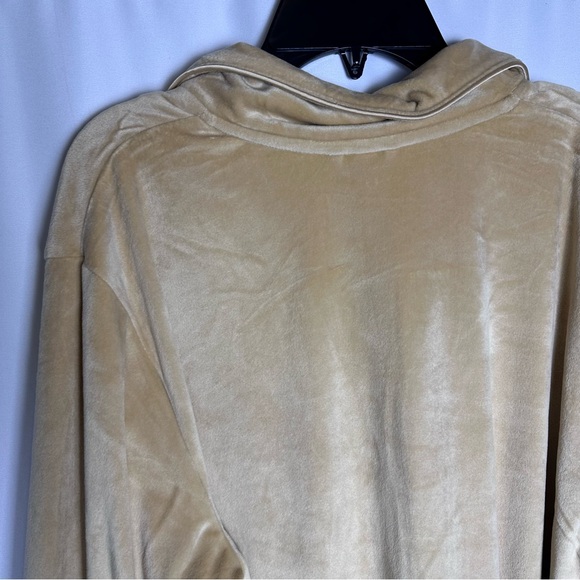 SKIMS Velour Long Sleeve Sleep Shirt Honey Medium NWT Soft Lounge Pajama Top - Picture 8 of 13